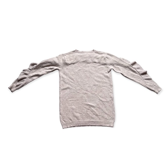 Entro Tan Boho Sweater with Ruffles across the Front & Arms size M - Picture 2 of 5